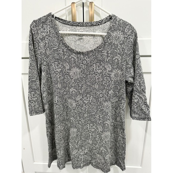 Pure Jill Tops - Pure Jill Ballet Sleeve Tunic Floral‎ Print Comfort Top Petite PM